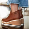 Retro Wedge Ankle Booties