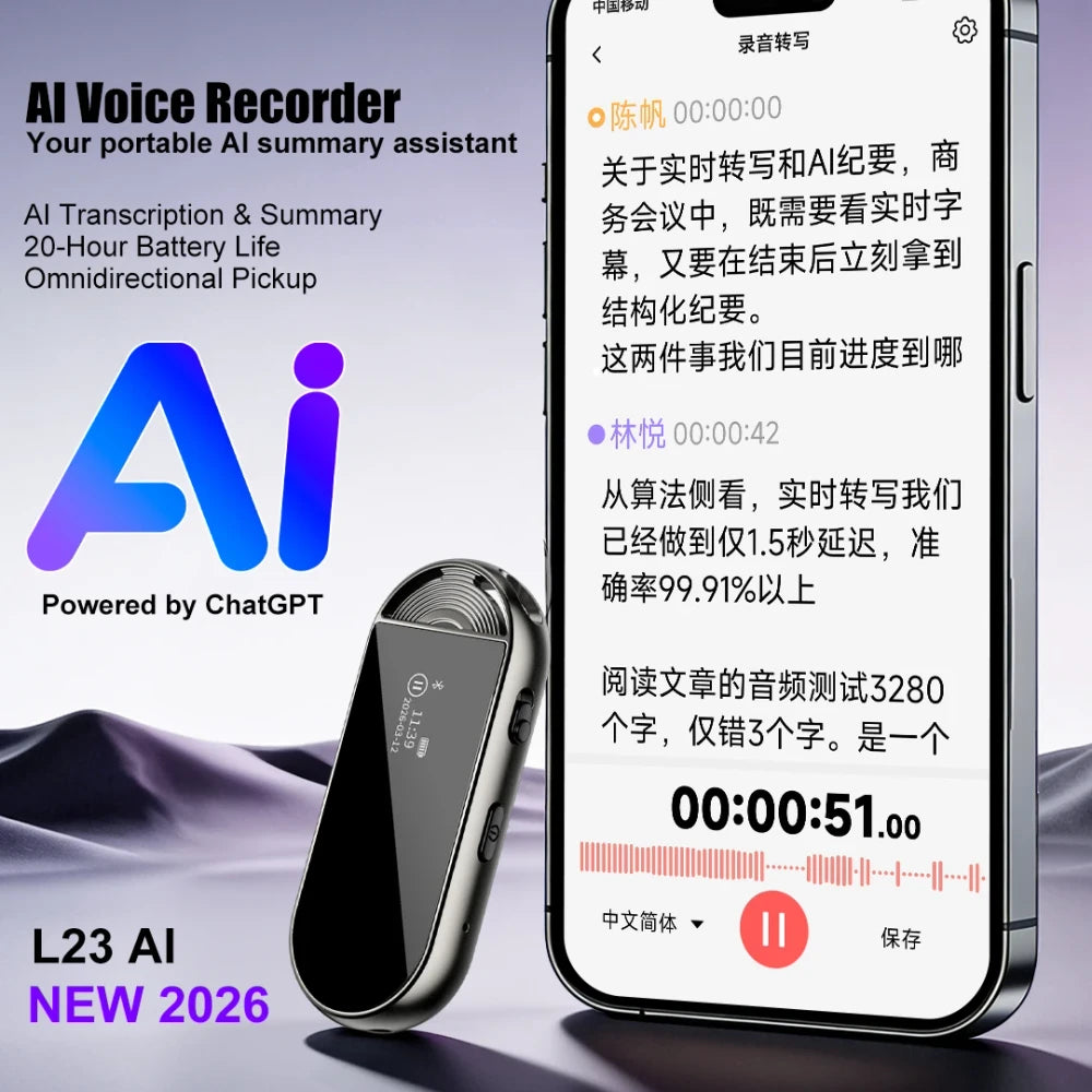 Mini Magnetic AI Voice Recorder