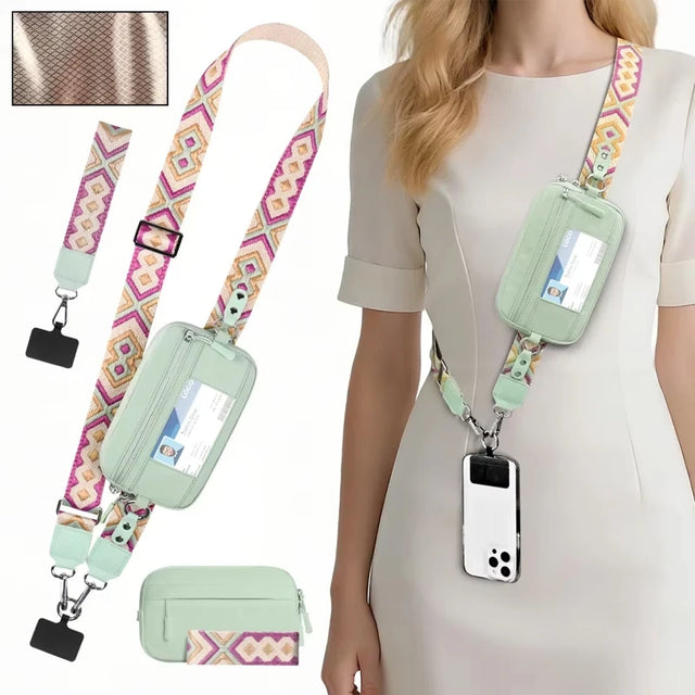 Stripe Crossbody Phone Lanyard