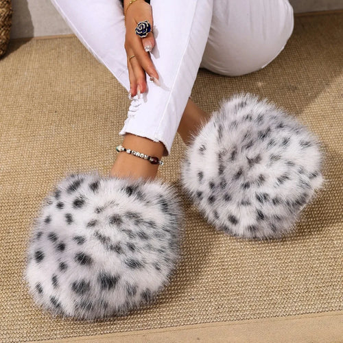 Faux Fur Indoor Fluffy Slippers