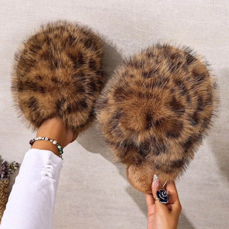 Faux Fur Indoor Fluffy Slippers