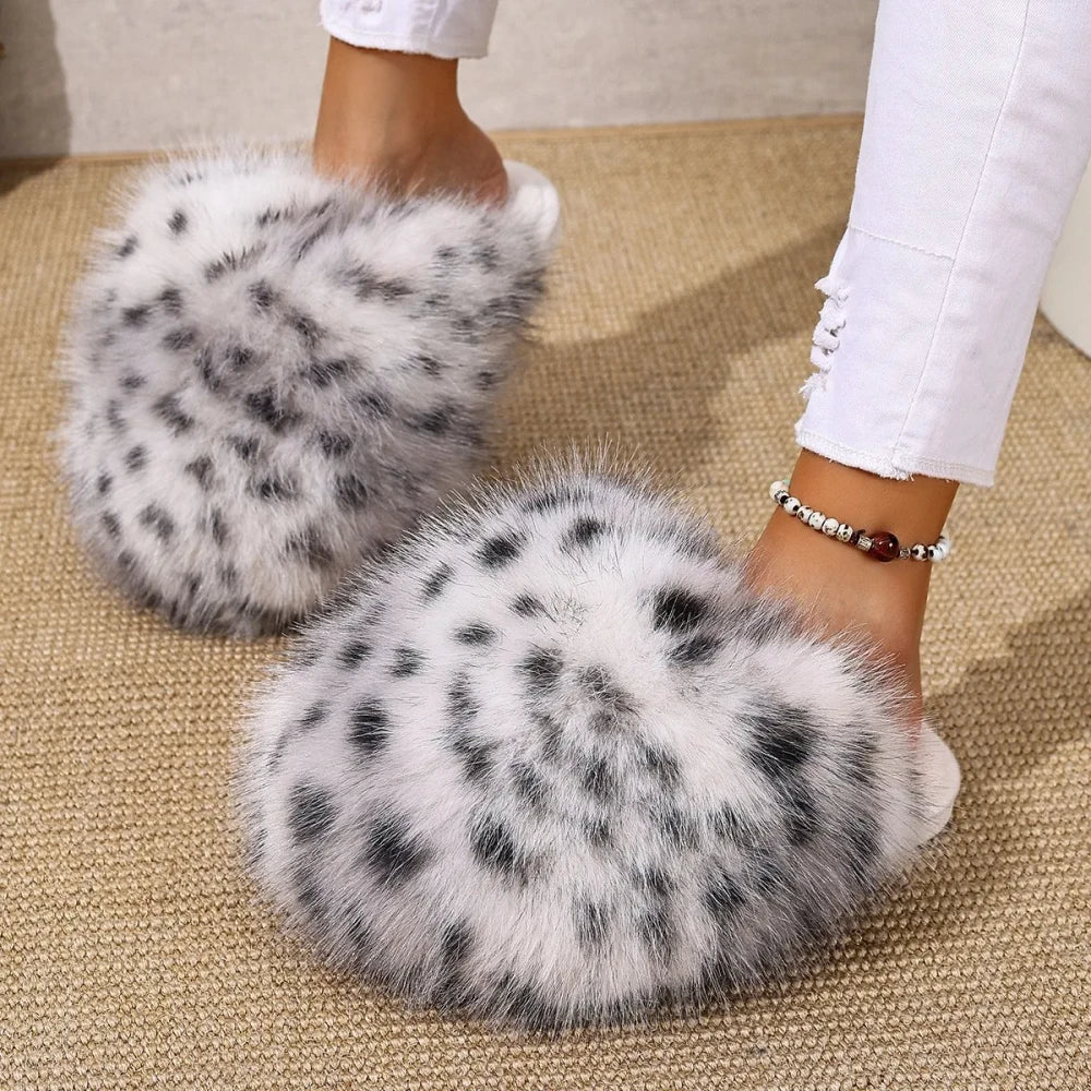 Faux Fur Indoor Fluffy Slippers