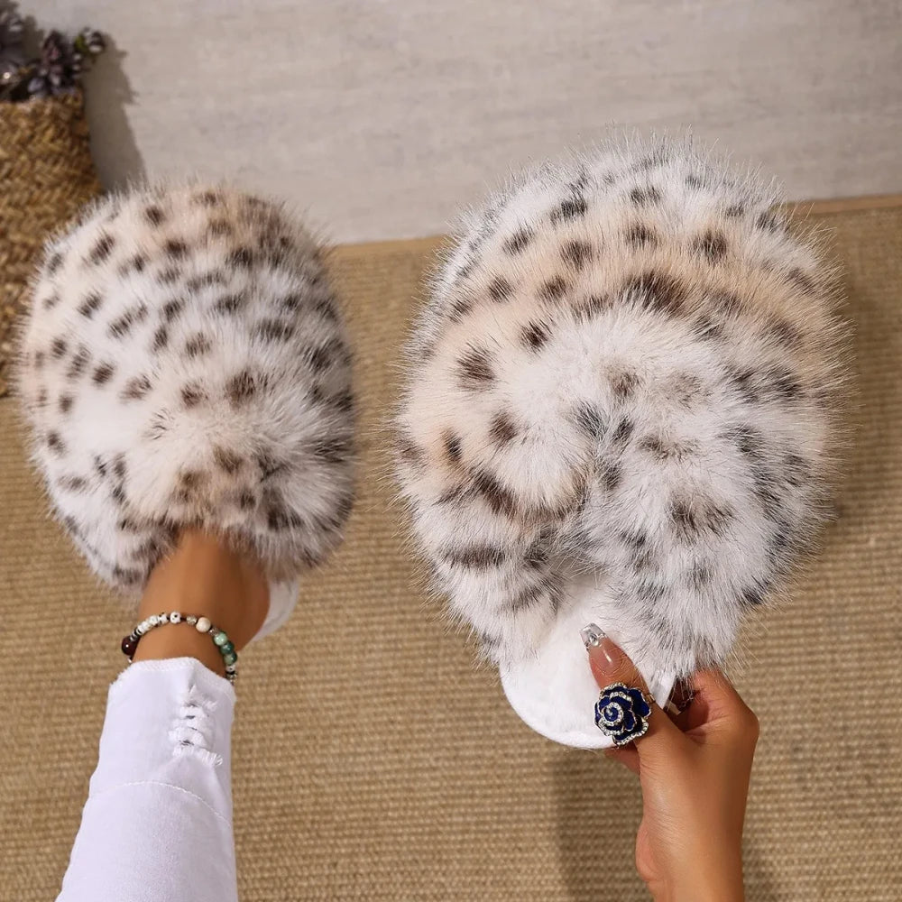 Faux Fur Indoor Fluffy Slippers