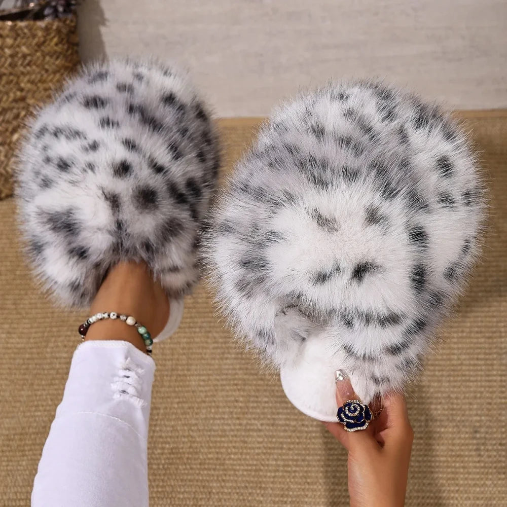 Faux Fur Indoor Fluffy Slippers