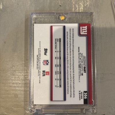 Topps Chrome Rookie Green X-Fractor Jaxson Dart Giants #306 Football