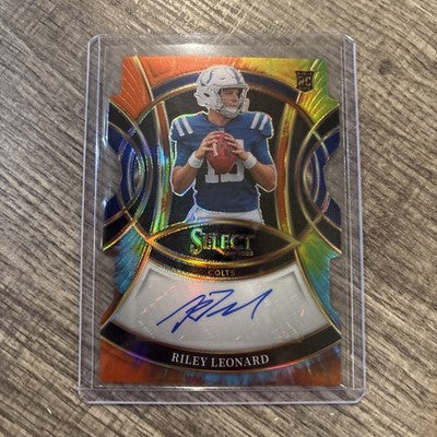 2025 Select Riley Leonard Rookie Signature Die Cut /25 Tie Dye