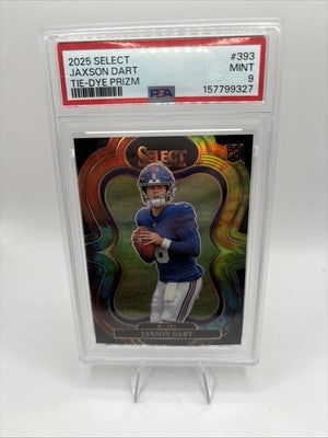 2025 PANINI SELECT #393 JAXSON DART SUITE LEVEL TIE DYE PRIZM 9/25 PSA 9