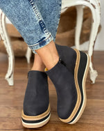 Retro Wedge Ankle Booties