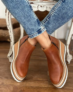 Retro Wedge Ankle Booties